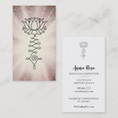 *~*虹のきらめく霊気癒しエネルギーロータス 名刺 (正面/裏面)