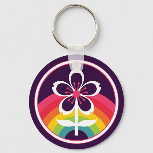 虹のさくらんぼ キーホルダー (正面)