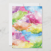 虹のしぶきの芸術の誕生日のパーティの招待状 招待状 (裏面)