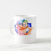 虹のばら色のマグ コーヒーマグカップ (正面左)