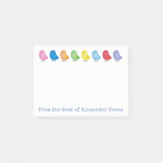 虹のひよこは個人化なります ポストイット (正面)