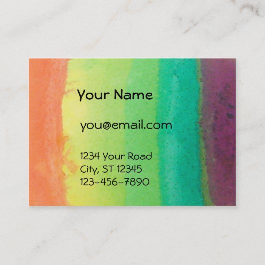 虹のぽっちゃりした名刺 名刺 (正面)