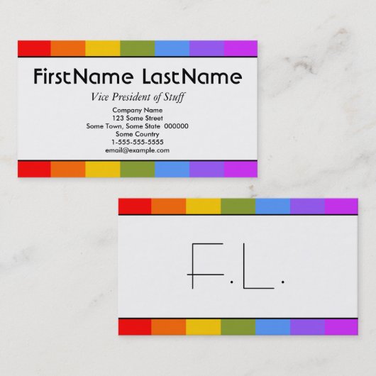 虹のような模様の名刺 名刺 (正面/裏面)