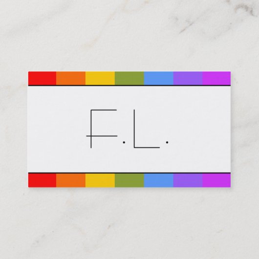 虹のような模様の名刺 名刺 (裏面)