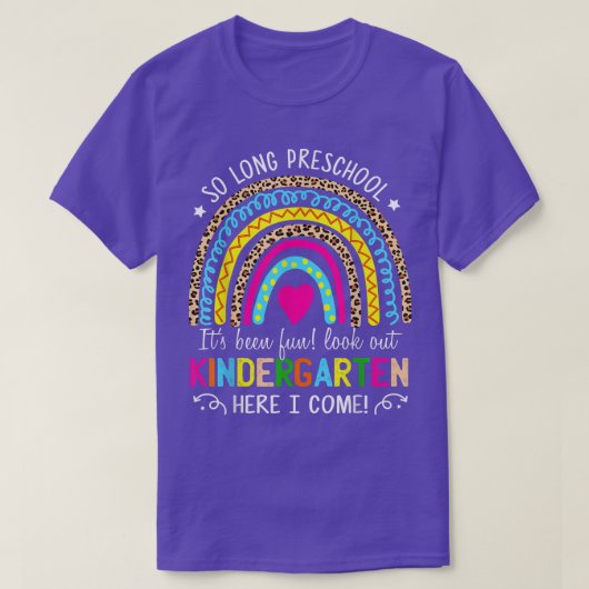 虹のように長い幼稚園を見て彼 Tシャツ (デザイン正面)