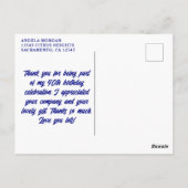 虹のアルコールインクの誕生日お礼メッセージ ポストカード (裏面)