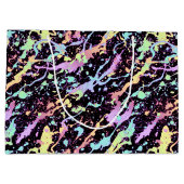 虹のインクのスプラッシュエクストリーム： ラージペーパーバッグ (裏面)