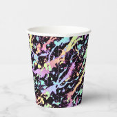 虹のインクのスプラッシュエクストリーム： 紙コップ (右)