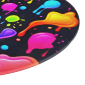 虹のインクの飛絵を描び散 カッティングボード (角)