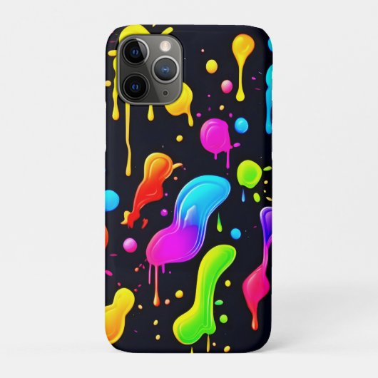 虹のインクの飛絵を描び散 Case-Mate iPhoneケース (裏)
