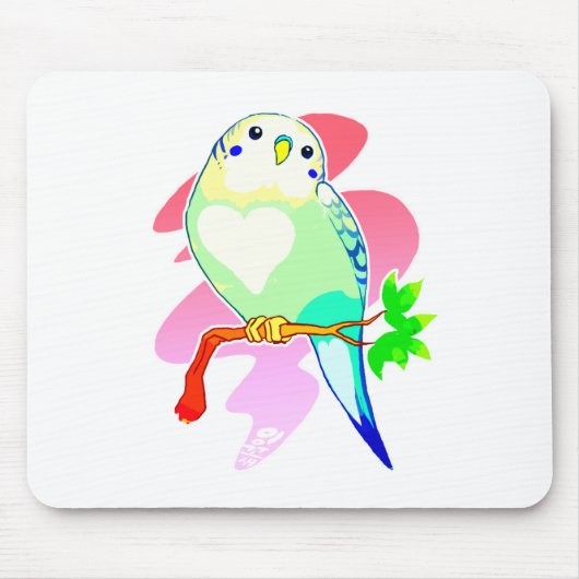 虹のインコ マウスパッド (正面)