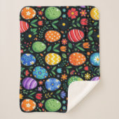 虹のイースターエッグと花 シェルパブランケット (正面)
