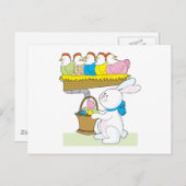 虹のイースター鶏 シーズンポストカード (正面/裏面)
