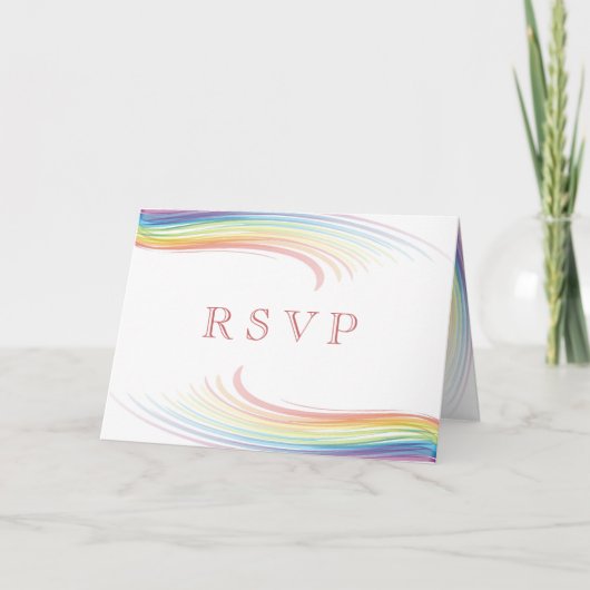 虹のウェーブ RSVP カード (正面)