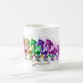 虹のウマ科のなコーラスライン コーヒーマグカップ (中央)