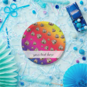 虹のウンチのEmojiかわいいパターン ペーパープレート (パーティー)