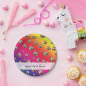 虹のウンチのEmojiかわいいパターン ペーパープレート (パーティー)