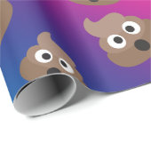 虹のウンチのEmojiかわいいパターン ラッピングペーパー (ロールコーナー)