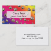 虹のウンチのEmojiかわいいパターン 名刺 (正面/裏面)