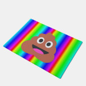 虹のウンチ絵文字ドアマット ドアマット (アングル)