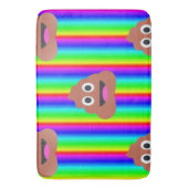 虹のウンチ絵文字バスマット浴場 バスマット (正面縦)