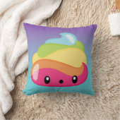 虹のウンチEmoji クッション (ブランケット)