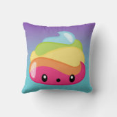 虹のウンチEmoji クッション (裏面)
