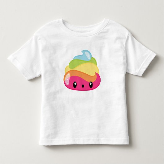 虹のウンチEmoji トドラーTシャツ (正面)