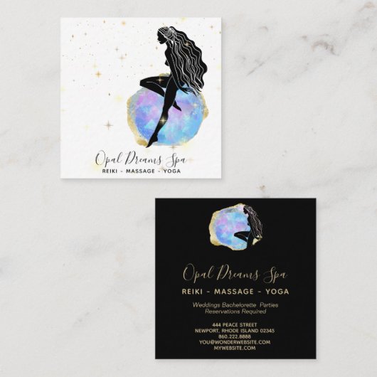 *~*虹のオパール女神天上の魔法  スクエア名刺 (正面/裏面)