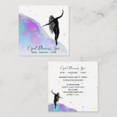 *～*虹のオパール女神天空神秘的青 スクエア名刺 (正面/裏面)