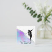 *～*虹のオパール女神天空神秘的青 スクエア名刺 (スタンド正面)