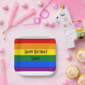 虹のカスタマイズ可能な子供パーティー紙プレート ペーパープレート (パーティー)