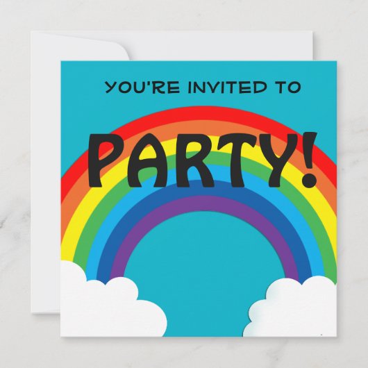 虹のカスタマイズ可能な18の誕生日の招待 招待状 (正面)