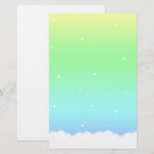 虹のカスタムの文房具の端 便箋 (正面/裏面)