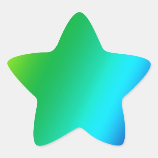 虹のカスタムデザイン 星シール (正面)