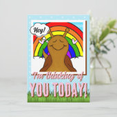 虹のカタツムリの味覚の日とかわいいカタツムリ | カード (スタンド正面)