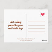 虹のカタツムリの味覚の日とかわいいカタツムリ | ポストカード (裏面)