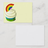 虹のカップケーキの名刺のテンプレート 名刺 (正面/裏面)