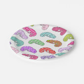 虹のカメレオンパターン ペーパープレート (アングル)