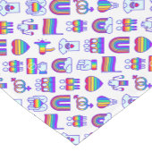 虹のカラフルアイコン ショートテーブルランナー (コーナー)