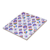 虹のカラフルアイコン タイル (側面)