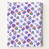 虹のカラフルアイコン ノートブック (裏面)