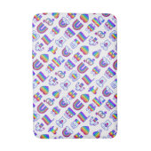 虹のカラフルアイコン バスマット (正面縦)