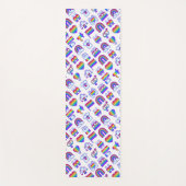 虹のカラフルアイコン ヨガマット (正面)