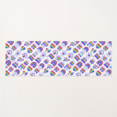 虹のカラフルアイコン ヨガマット (正面(横))