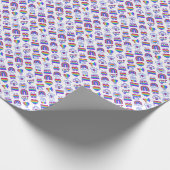 虹のカラフルアイコン ラッピングペーパー (角)