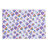 虹のカラフルアイコン 枕カバー (裏面-右)