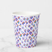 虹のカラフルアイコン 紙コップ (右)