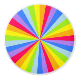 虹のカラフルストライプが引く セラミックノブ