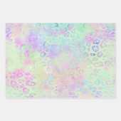 虹のカラフルホログラフィックカワイイ ラッピングペーパーシート (正面2)